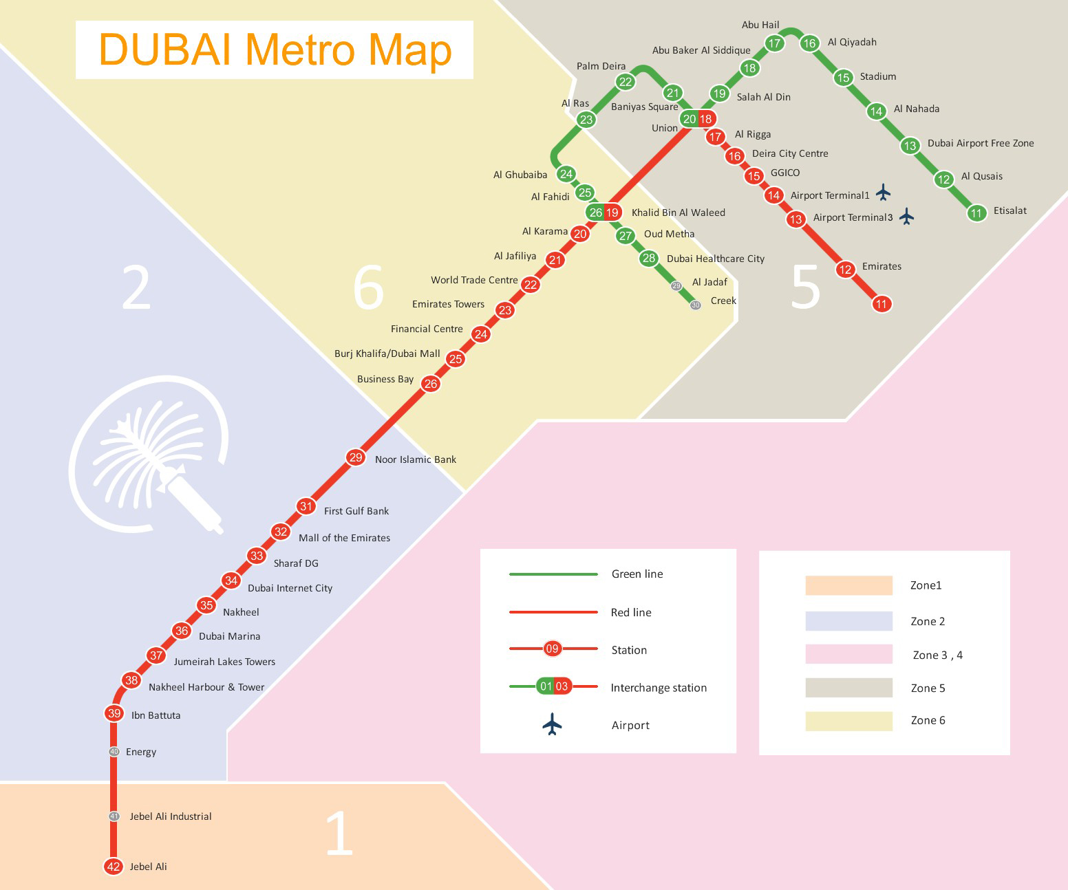 Дубай карта города