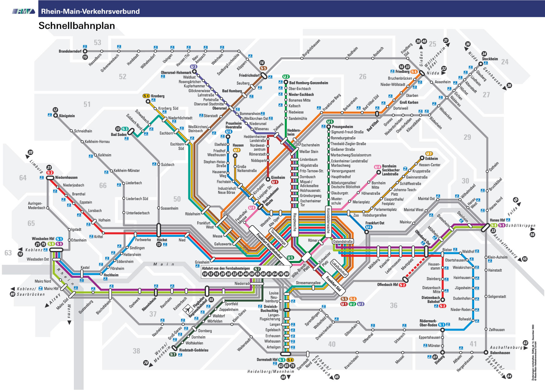 Франкфурт на Майне: карта метро и