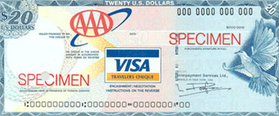 Дорожные чеки Visa