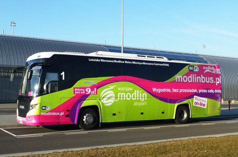ModlinBus near Warsaw Modlin Airport