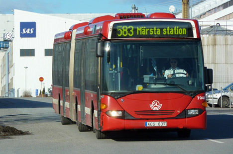 Автобус № 583 возле аэропорта Стокгольм-Арланда