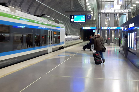 Ж/д станция под аэропортом Хельсинки