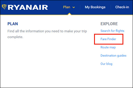 Поиск билетов Ryanair