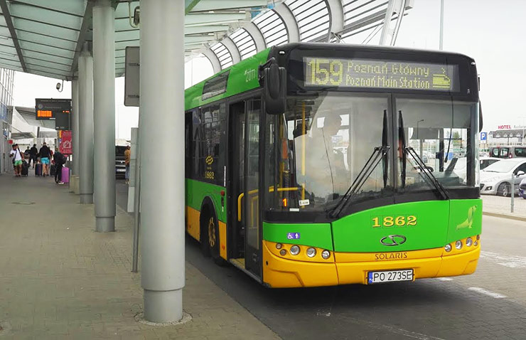 Автобус 159 в аэропорту Познань