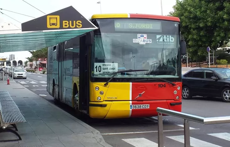 Bus stop at Ibiza Airport